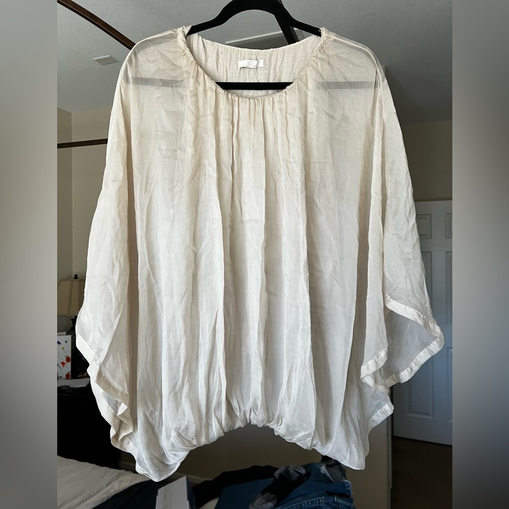 Baci Silk Cream Women's Blouse